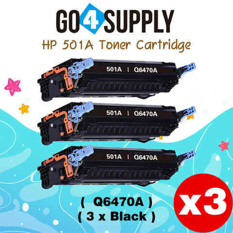 Compatible HP 502A Q6470A Black Toner Cartridge to use for HP Color Laserjet CP3505 3505n 3505dn 3600 3600n 3600dtn 3800 Printer