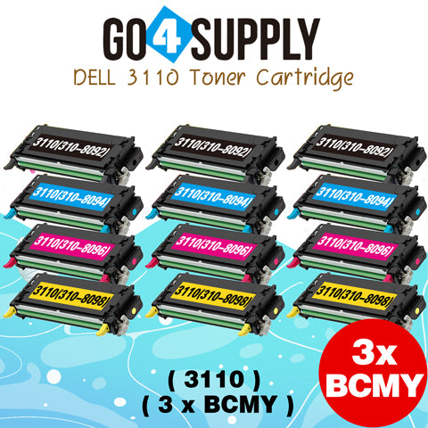 Compatible Dell 3110 Toner Cartridge Replacement for 310-8092, 310-8094, 310-8096, 310-8098 Used for Dell 3110cn, 3115cn, 3110, 3115 Print
