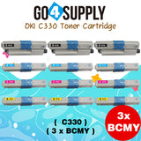 Compatible Combo Set Oki Type C17 C330 to used with OKI C330DN C530DN MC361 MC362W MC561 MC562W MFP MC352DN Printers (4-Pack)