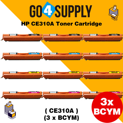 Compatible Set HP 310 CE310A CE311A CE312A CE313A Toner Cartridge Used for HP  Laserjet Pro CP1020/ 1021/ 1022/ 1023/ 1025; CP 1026/ 1027/ 1028nw; 100 M175a/b/c/nw/p/q/R; 200 color MFP M275nw/s/t/u Printer