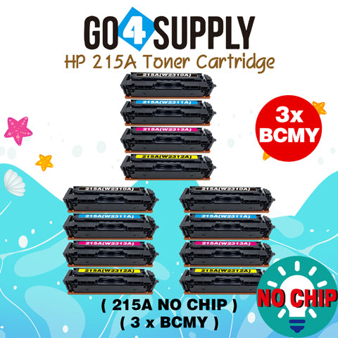 Compatible HP CF215A Set Combo (BCMY, NO CHIP) W2310A, W2311A, W2312A, W2313A Toner Cartridge Used for HP Color LaserJet Pro MFP M183fw/182n/M182nw; Pro M155a/155nw