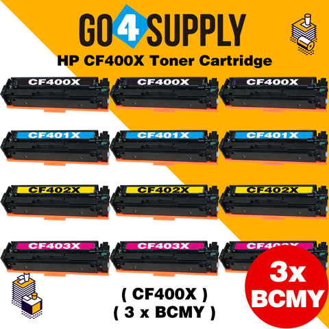 Compatible Set Combo HP 201X CF400X CF401X CF402X CF403X Toner Cartridge Used for HP Color LaserJet Pro M252dn/252n; Color LaserJet Pro MFP M277dw/277n; Color LaserJet Pro MFP M274n Printers