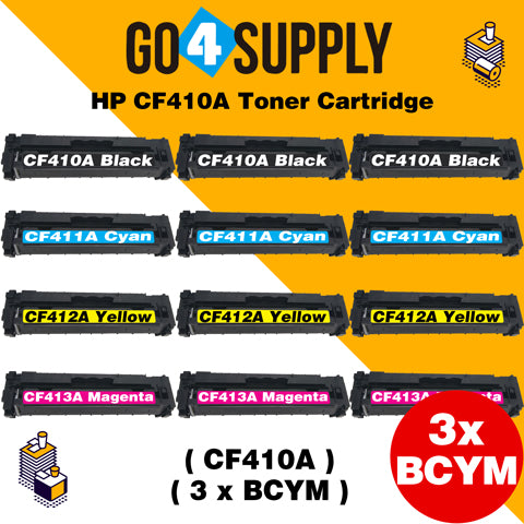 Compatible Set Combo HP 410A CF410A CF411A CF412A CF413A Toner Cartridge Used for Color LaserJet Pro M452dw/452dn/452nw, Color LaserJet Pro MFPM477fnw/M477fdn/M477fdw, Color LaserJet Pro MFP M377dw Printers