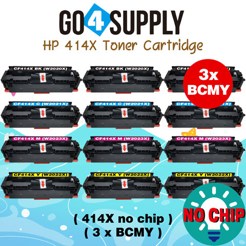 Compatible HP CF414X (NO CHIP) W2020X W2021X W2022X W2023X Set Combo Toner Cartridge Used for Color LaserJet Pro M454dn/M454dw; MFP M479dw/M479fdn/M479fdw/M454nw; Enterprise M455dn/ MFP M480f/ MFP M480f; Color LaserJet Managed E45028