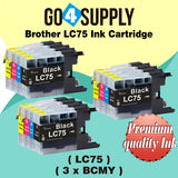 Compatible Set Combo Brother 75xl LC75 LC75XL Ink Cartridge Used for MFC-J432W/J430W/J6910DW/J6710DW/J5910DW/J6510DW/J435W/J835DW/J280W/J425W; DCP-J525N/J540N/J740N/J925N/J525W/J725DW/J925DW/J940N-B/J940N-W Printer