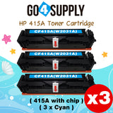 Compatible HP Cyan W2031A CF415A (WITH CHIP) Toner Cartridge Used for Color LaserJet Pro M454dn/M454dw; MFP M479dw/M479fdn/M479fdw/M454nw; Enterprise M455dn/MFP M480f; Color LaserJet Managed E45028