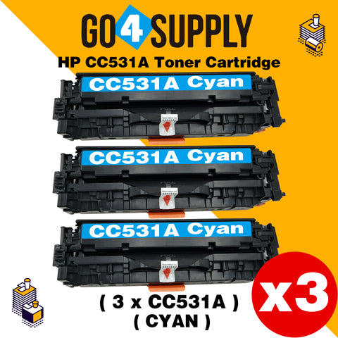 Compatible Cyan HP 531 CC531A 531A Toner Cartridge Used for HP Color laserJet CP2020/ 2024/ 2025/ 2026/ 2027/ 2024n/ 2024dn/ 2025n/ 2025dn/ 2025x/ 2026n/ 2026dn/ 2027n/ 2027dn; CM2320 MFP Series Printer
