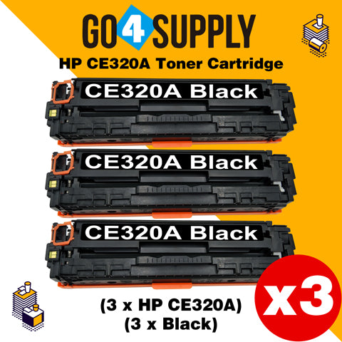 Compatible HP Black CE320A Toner Cartridge Used for HP LaserJet CP1521/1522/1523/1525n; Pro CP1525/1526/1527/1528nw; Pro CM1411/1412/1413/1415fn; Pro CM1415/1416/1417/1418fnw Printer