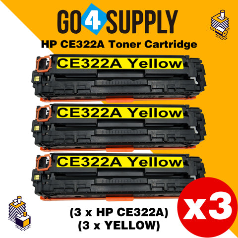 Compatible HP Yellow CE322A Toner Cartridge Used for HP LaserJet CP1521/1522/1523/1525n; Pro CP1525/1526/1527/1528nw; Pro CM1411/1412/1413/1415fn; Pro CM1415/1416/1417/1418fnw Printer