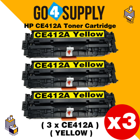 Compatible Yellow HP 412 CE412A 412A Toner Cartridge Used for HP Laserjet Enterprise 300 color M351/ MFP M375nw; 400 color M451nw/M451dn/M451dw/ MFP M475dn/M475dw Printer