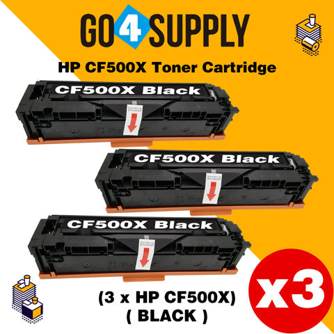 Compatible Black HP 500x CF500x 202x Toner Cartridge Used for HP Color LaserJet Pro M254/M254dw/254nw; MFP M281cdw/281fdn/281fdw/280/280nw Printer