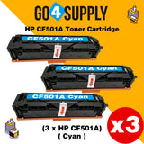 Compatible Cyan HP 501A CF500A 202A Toner Cartridge Used for HP Color LaserJet Pro M254/M254dw/254nw; MFP M281cdw/281fdn/281fdw/280/280nw Printer