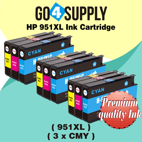 Compatible 3-Color Combo HP 950xl 951xl Ink Cartridge Used for HP Officejet Pro 251dw/276dw/8100/8600/8610/8620/8630/8640/8650/8660/8615/8616/8625 Printer