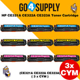Compatible 3-Color Set HP CE321A CE322A CE323A Toner Cartridge Used for HP LaserJet CP1521/1522/1523/1525n; Pro CP1525/1526/1527/1528nw; Pro CM1411/1412/1413/1415fn; Pro CM1415/1416/1417/1418fnw Printer