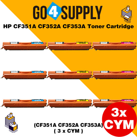 Compatible Color Set HP CF351A CF352A CF353A Toner Cartridge Used for HP Laserjet Pro M176/m176fn/M177/177FW Printer