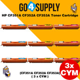 Compatible Color Set HP CF351A CF352A CF353A Toner Cartridge Used for HP Laserjet Pro M176/m176fn/M177/177FW Printer