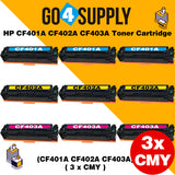 Compatible 3-Color Combo HP 201A CF401A CF402A CF403A Toner Cartridge Used for HP Color LaserJet Pro M252dn/252n; Color LaserJet Pro MFP M277dw/277n; Color LaserJet Pro MFP M274n Printers