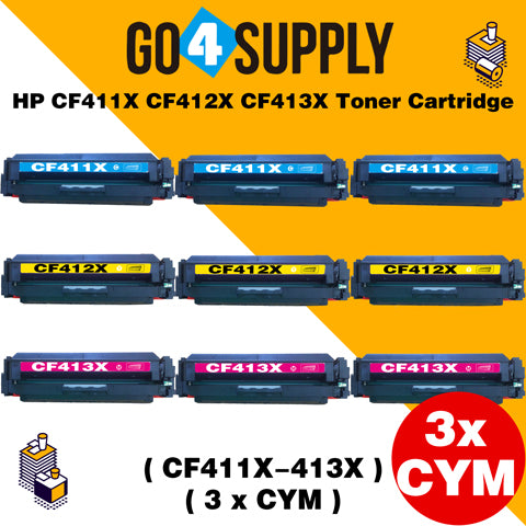 Compatible 3-Color Combo HP 410X CF410X CF411X CF412X CF413X Toner Cartridge Used for Color LaserJet Pro M452dw/452dn/452nw, Color LaserJet Pro MFPM477fnw/M477fdn/M477fdw, Color LaserJet Pro MFP M377dw Printers