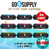 Compatible HP CF414X (NO CHIP) W2020X W2021X W2022X W2023X Set Combo Toner Cartridge Used for Color LaserJet Pro M454dn/M454dw; MFP M479dw/M479fdn/M479fdw/M454nw; Enterprise M455dn/ MFP M480f/ MFP M480f; Color LaserJet Managed E45028