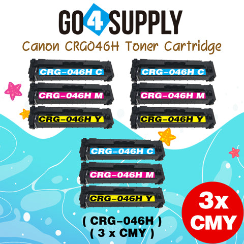 Compatible (High-Yield) CANON CRG046H (BCMY) Set Toner Cartridge CRG-046H Used for Color imageCLASS LBP654Cdw/MF735Cdw/MF731Cdw/MF733Cdw, Color i-SENSYS LBP654Cx/653Cdw/MF732Cdw/734Cdw/735Cx; Satera MF731Cdw/LBP654C/LBP652C/LBP651C/MF735Cdw/MF733Cdw