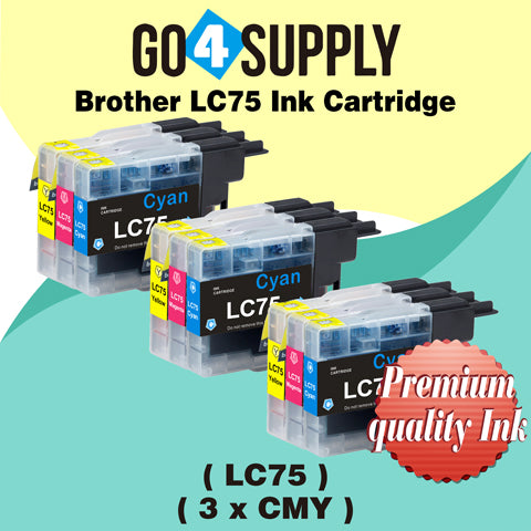 Compatible 3-Color Combo Brother 75xl LC75 LC75XL Ink Cartridge Used for MFC-J6910CDW/J6710CDW/J5910CDW/J825N/J955DN/J955DWN/J705D/J705DW/J710D/J710DW/J810DN/J810DWN/J825DW/J840N/J625DW/J860DN/J860DWN/J960DN-B/J960DN-W/J960DWN-B/J960DWN-W Printer