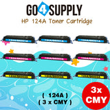 Compatible Combo Set HP 124A Q6002A Q6001A Q6000A Q6003A to use with Color Laser Jet 1600 2600n 2605dn 2605dtn CM1015mfp CM1017mfp Printers