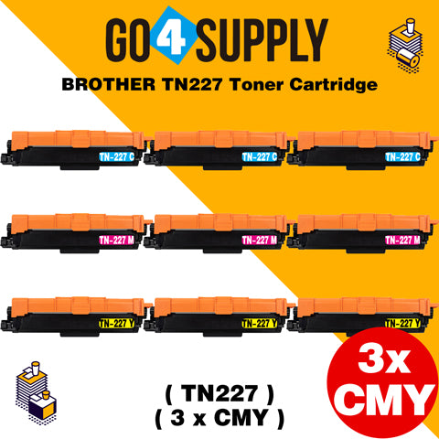 Compatible 3-Color Combo Brother 227 TN227 TN-227 Toner Unit Used for Brother HL-L3210CW/L3230CDW/L3710CDW/L3270CDW/L3290CDW; DCP-L3510CDW/L3550CDW/L3551CDW; MFC-L3710CW/3730CDW/L3750CDW/L3770CDW/L3745CDW Printer