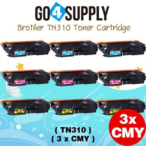 Compatible Combo Set Brother TN-310 TN310 (BCMY) Toner Cartridge Used for Brother HL-4140CN HL-4150CDN HL-4570CDWT HL-4570CDW Printers