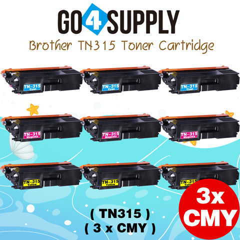 Compatible Combo Set Brother TN-315 TN315 (BCMY) Toner Cartridge Used for Brother HL-4140CN HL-4150CDN HL-4570CDWT HL-4570CDW MFC-9460CDN MFC-9560CDW DCP-9055CDN DCP-9270CDN Printers