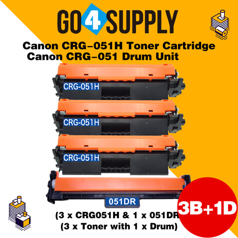 Compatible (Toner + Drum) Canon CRG051H CRG-051H Cartridge 051H Black Toner Cartridge (2168C001) with Drum Unit (2170C001) Used for Canon ImageCLASS LBP162dw MF264dw MF267dw MF269dw Printer