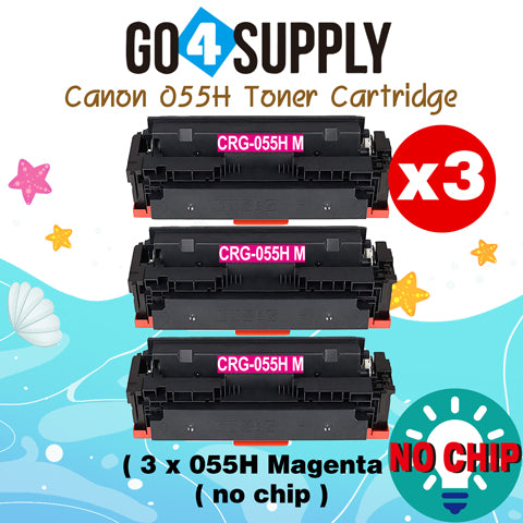 Compatible CANON (High-Yield Page) Magenta CRG055H (NO CHIP) CRG-055H Toner Cartridge Used for Canon i-SENSYS MF741Cdw; i-SENSYS MF745Cdw;  i-SENSYS MG743Cx