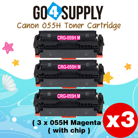 Compatible CANON (High-Yield Page) Magenta CRG055H (WITH CHIP) CRG-055H Toner Cartridge Used for Canon i-SENSYS MF741Cdw; i-SENSYS MF745Cdw;  i-SENSYS MG743Cx