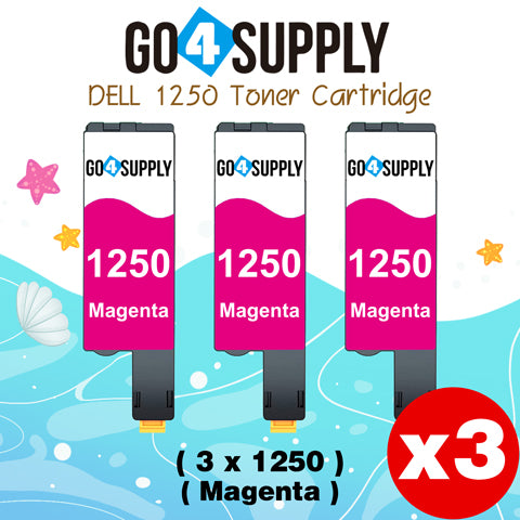 Compatible Magenta Dell 1250/XMX5D Toner Cartridge Replacement for Dell 331-0780 Used for 1250c 1350cnw 1355cn 1355cnw C1760nw C1765nf Printer