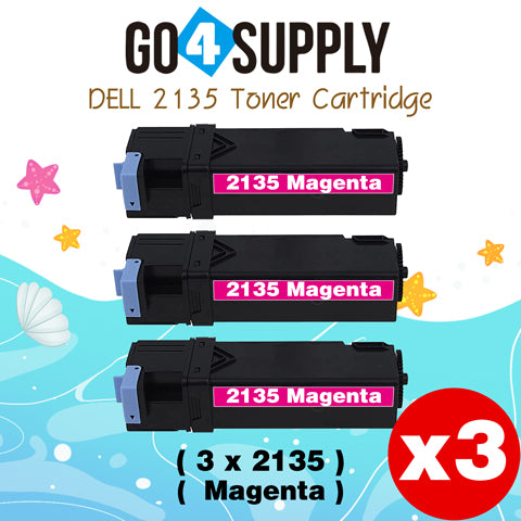 Compatible Dell 2135 330-1392 Magenta Toner Cartridge Replacement for 2135 2130 Printer
