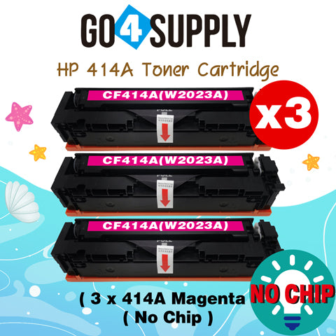 Compatible HP Magenta W2023A CF414A (NO CHIP) Toner Cartridge Used for Color LaserJet Pro M454dn/M454dw; MFP M479dw/M479fdn/M479fdw/M454nw; Enterprise M455dn/ MFP M480f/ MFP M480f; Color LaserJet Managed E45028