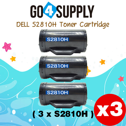 Compatible (6,000 Yield) Dell 2810 593-BBMF 47GMH Toner Cartridge Replacement for S2810dn H815dw S2815dn Printer