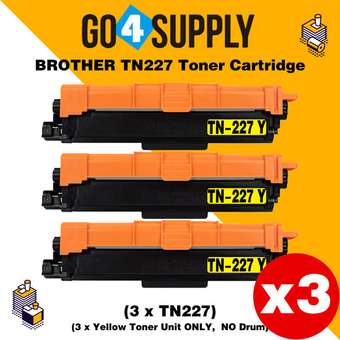 Compatible (Toner Only) Yellow Brother 227 TN227 TN-227 Toner Unit Used for Brother HL-L3210CW/L3230CDW/L3710CDW/L3270CDW/L3290CDW; DCP-L3510CDW/L3550CDW/L3551CDW; MFC-L3710CW/3730CDW/L3750CDW/L3770CDW/L3745CDW Printer
