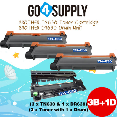 Compatible Combo Set (Drum + Toner) TN630 TN-630 Toner Cartridge with DR630 DR-630 Drum Unit Used for Brother HL-L2300D/L2365DW/L2340DW/L2320D/L2360DW; MFCL2700D/L2700DW/L2720DW/L2740DW Printer