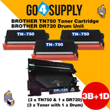 Compatible Kits Combo Brother TN750 TN-750 Toner Unit with DR720 DR-720 Drum Unit Used for HL5440D/5445D/5450DN/5470DW/5470DWT/6180DW/6180DWT/MFC8710DN/MFC8910DW/MFC8950DWTD/CP8155DN/DCP8150DN/DCP8110DN Printer