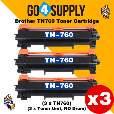 Compatible  Brother TN760 TN-760 Toner Unit Used for DCP-L2550DW, HL-L2350DW, HL-L2370DW, HL-L2370DW XL, HL-L2390DW, HL-L2395DW, MFC-L2710DW, MFC-L2750DW, MFC-L2750DW XL Printer