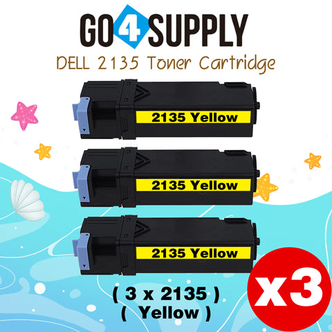 Compatible Dell 2135 330-1391 Yellow Toner Cartridge Replacement for 2135 2130 Printer