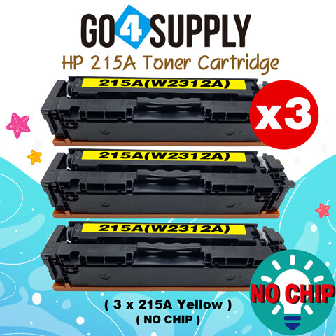 Compatible HP Yellow CF215A W2312A (NO CHIP) Toner Cartridge Used for HP Color LaserJet Pro MFP M183fw/182n/M182nw; Pro M155a/155nw