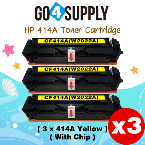 Compatible HP Yellow W2022A CF414A (WITH CHIP) Toner Cartridge Used for Color LaserJet Pro M454dn/M454dw; MFP M479dw/M479fdn/M479fdw/M454nw; Enterprise M455dn/ MFP M480f/ MFP M480f; Color LaserJet Managed E45028
