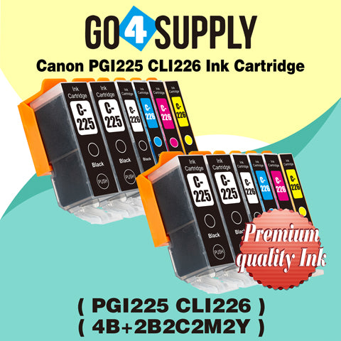 Compatible NO Included Grey Combo Canon 225/226 PGI225xl CLI226xl PGI-225xl CLI-226xl Ink Cartridge Used for Canon PIXMA MG5720/MG5721 Black Silver/MG5722 White Silver/MG6820/MG6821 Black Silver/MG6822/MG7720; PIXMA TS5020/6020/8020/9020 Printers