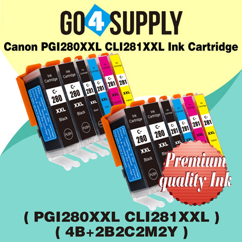 Compatible NO Photo Blue Set Canon PGI280 PGI280XXL PGI-280XXL CLI281 CLI281XXL CLI-281XXL Ink Cartridge PGI280XL PGI-280XL CLI281XL CLI-281XL Used for PIXMA TS702/TR7520/TR8520/TR8620/TS6120/TS6220/TS6320/TS8120/TS8220/TS8320/TS9120/TS9520/TS9521C