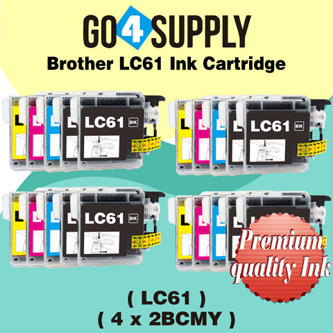 Compatible Set Combo Brother 61xl LC61 LC61XL Ink Cartridge Used for MFC-250C/255CW/257CW/290C/295CN/490CW/495CW/615W/790CW/795CW/990CW/5490CN/5490CW/5890CN/5895CW/6490CW/6890CDW,MFC-J220/J265w/J270w/J410/J410w/J415W/J615W/J630W Printer