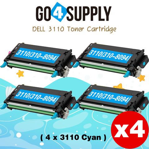 Compatible Cyan Dell 3110 Toner Cartridge Replacement for 310-8094 Used for Dell 3110cn, 3115cn, 3110, 3115 Print