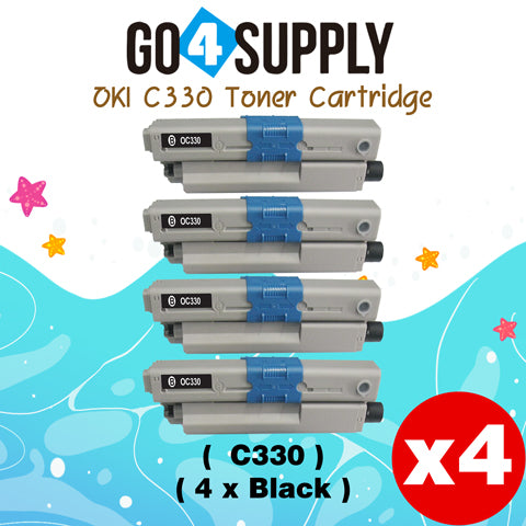 Compatible Oki Type C17 C330 Toner Cartridge to use for C330DN C530DN MC361 MC362W MC561 MC562W MFP MC352DN Printers (Black)