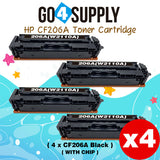 Compatible HP Black (WITH CHIP) CF206A W2110A 206A Toner Cartridge Replacement for HP Color LaserJet Pro MFP M283fdw/M283fdn; M255dw/M255nw