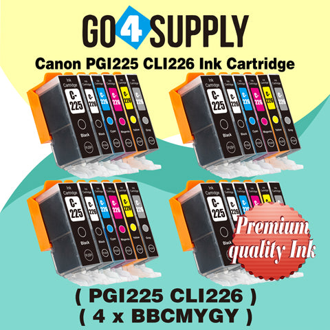 Compatible Included Grey Combo Canon 225/226 PGI225xl CLI226xl PGI-225xl CLI-226xl Ink Cartridge Used for Canon PIXMA MG7720, PIXMA TS8020/9020 Printers